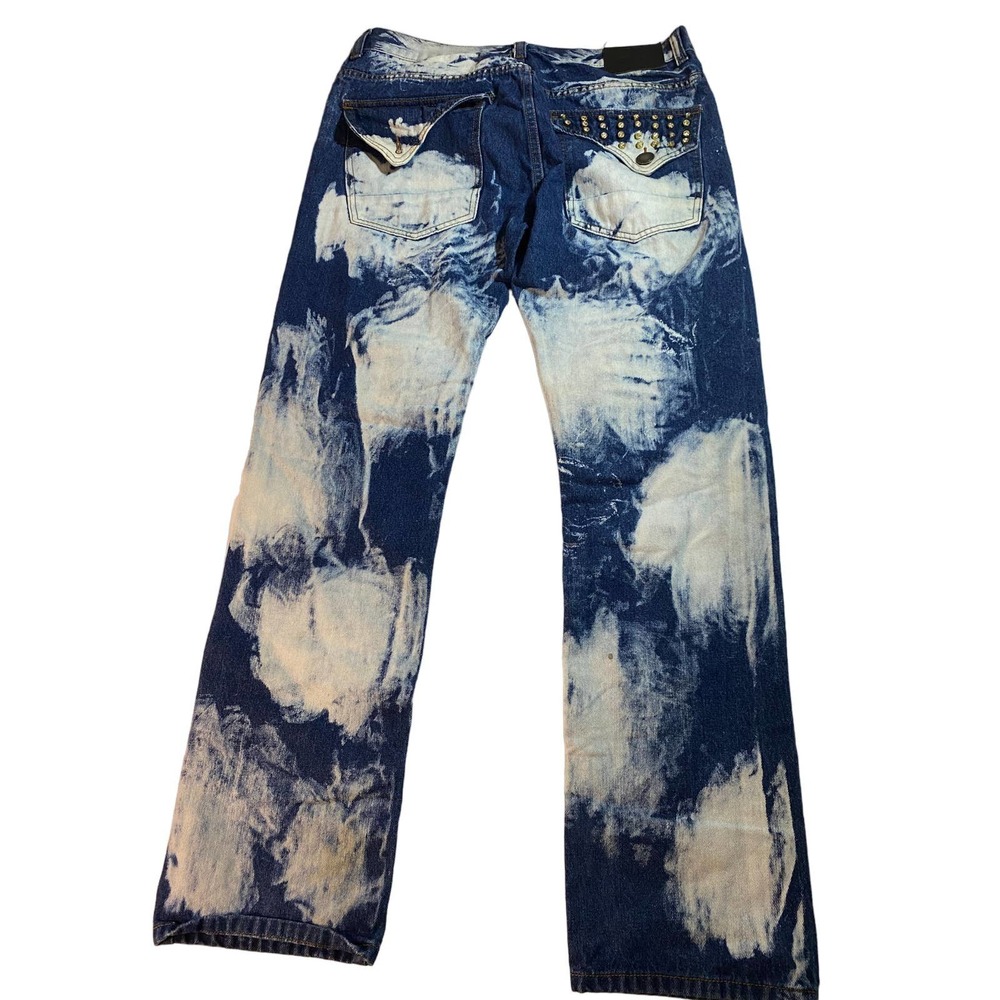 Road Narrows NYC Distressed Bleached Y2K Jeans Men's Size 34